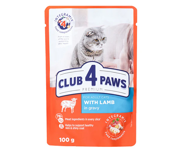CLUB 4 PAWS Premium Adult Cat Wet Food in Gravy Pouch 100 g