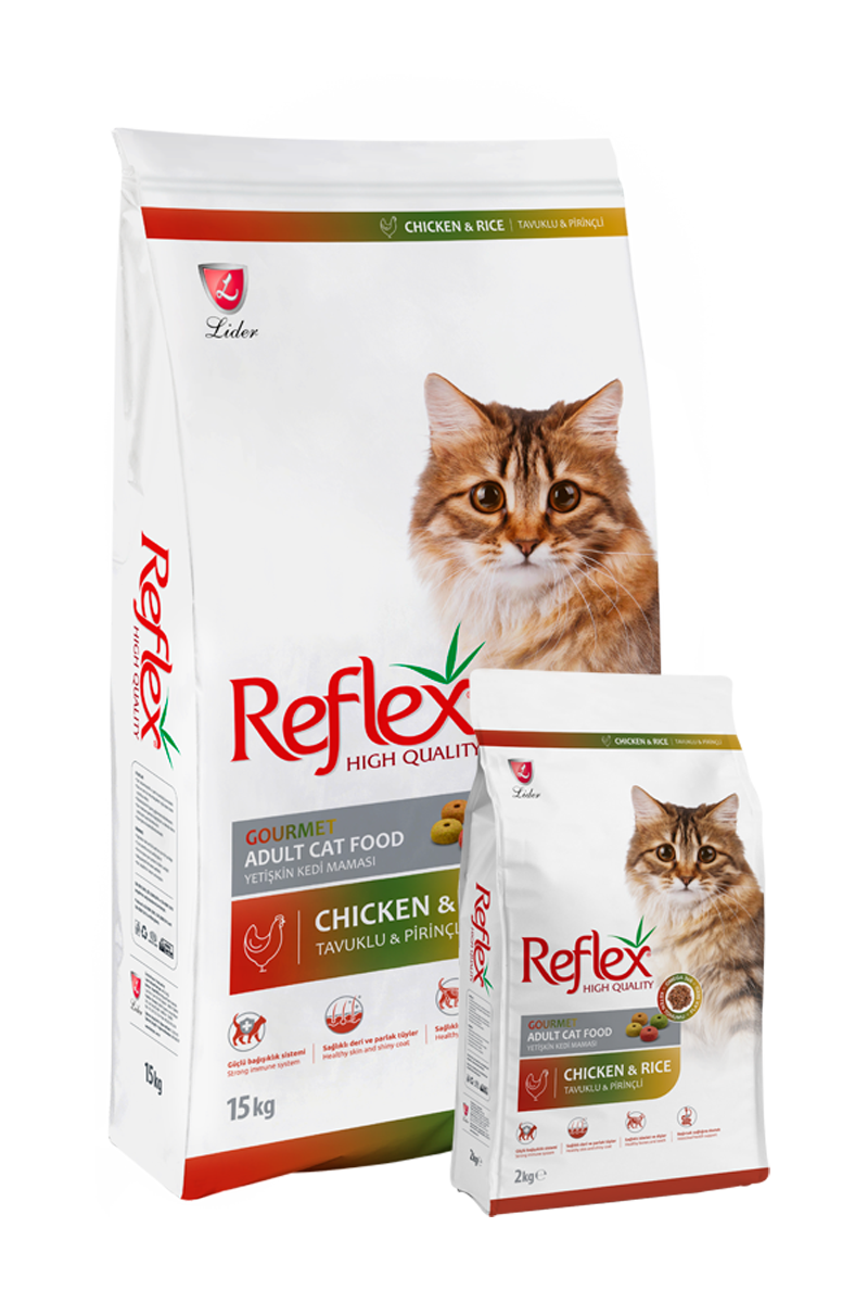 Reflex Gourmet Adult Cat Dry Food with Chicken & Rice