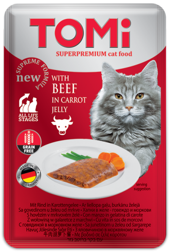 TOMi Super Premium Grain Free All Life Stages Cat Wet Food jelly Pouch 100 g