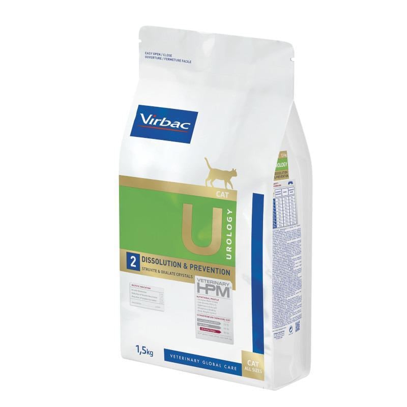 Expiry 7-2025 Virbac Veterinary HPM Urology 2 Dissolution& Prevention Cat Dry Food 1.5 Kg