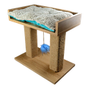 Petmoda Scratcher Post and Play Tower With Bed in Roof With Catnip 50*30*45 cm