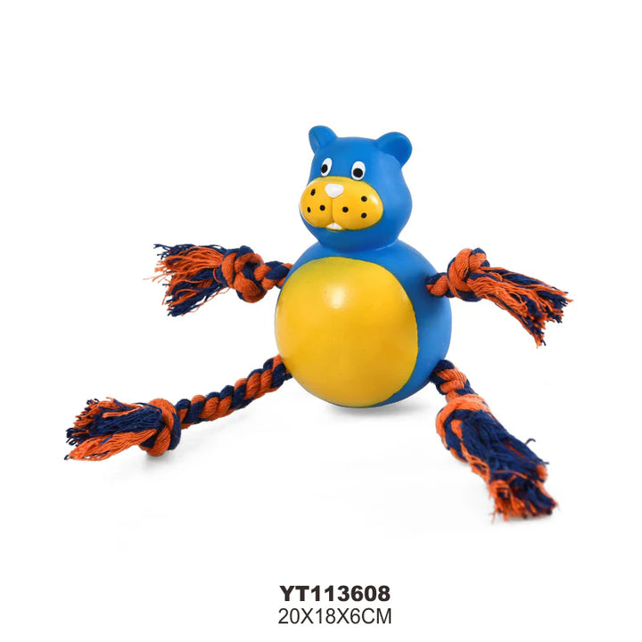 Naomi Bear Bite With Rope Dog Toy (YT113608)
