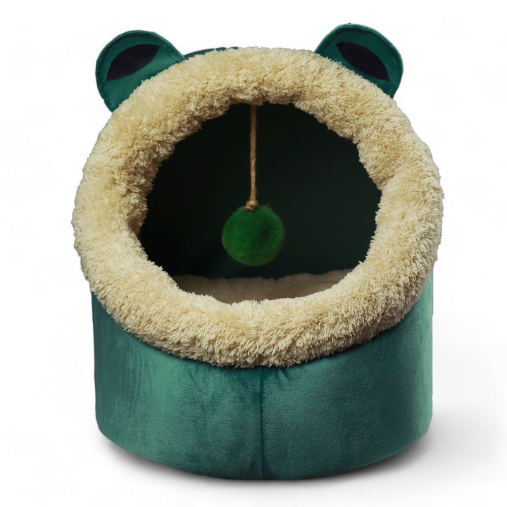 Petmoda Cat House Bed 50cm - Frog Shape - Green