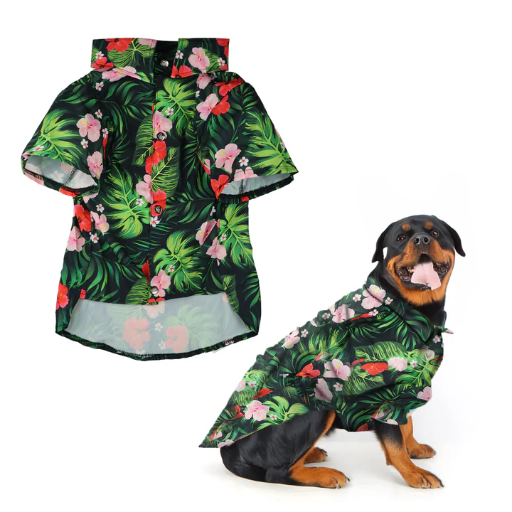 Petmoda Hawaiian Dog Shirt Size 9 - Hibiscus