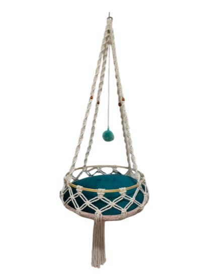 Petmoda Cat Hammock With Metal Ring -  Turquoise