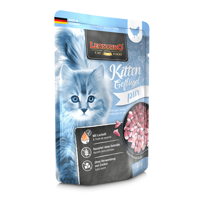 Leonardo Kitten poultry pure Wet Food Pouch 85g