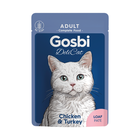 Gosbi Delicat Adult Chicken & Turkey loaf Pate Wet Cat Food 70 g 