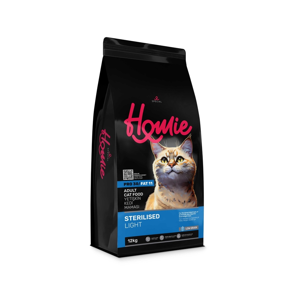 Homie Special Sterilised Light Low Grain Adult Cat Dry Food with Chicken