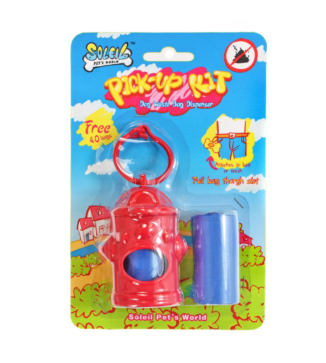 Soleil Dog Walking Pick-Up Kit With 40 Trash Bags F5718