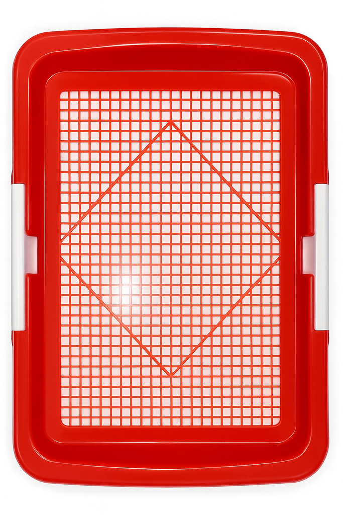 Puppy Toilet Training Tray with Guide Column – Indoor Dog Potty for Medium & Large Dogs (62X48X5cm)