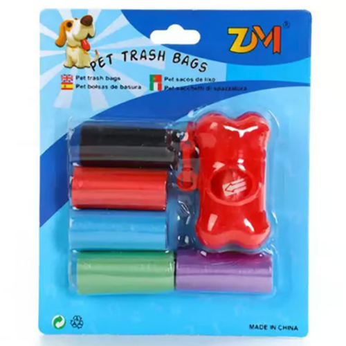 Pet Waste & Trash Bags with Dispenser | Dog Poop Bags & Toilet Pick-Up Kit – 5 Rolls