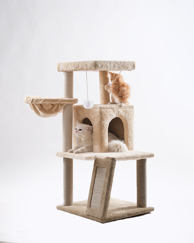Cat House Deluxe Multi-Level Cat Tree Tower with Condo, Hammock, Scratching Posts & Toys