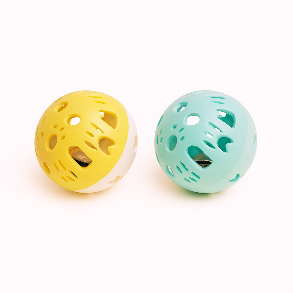 Plastic Big Balls with Bells (2 Balls)