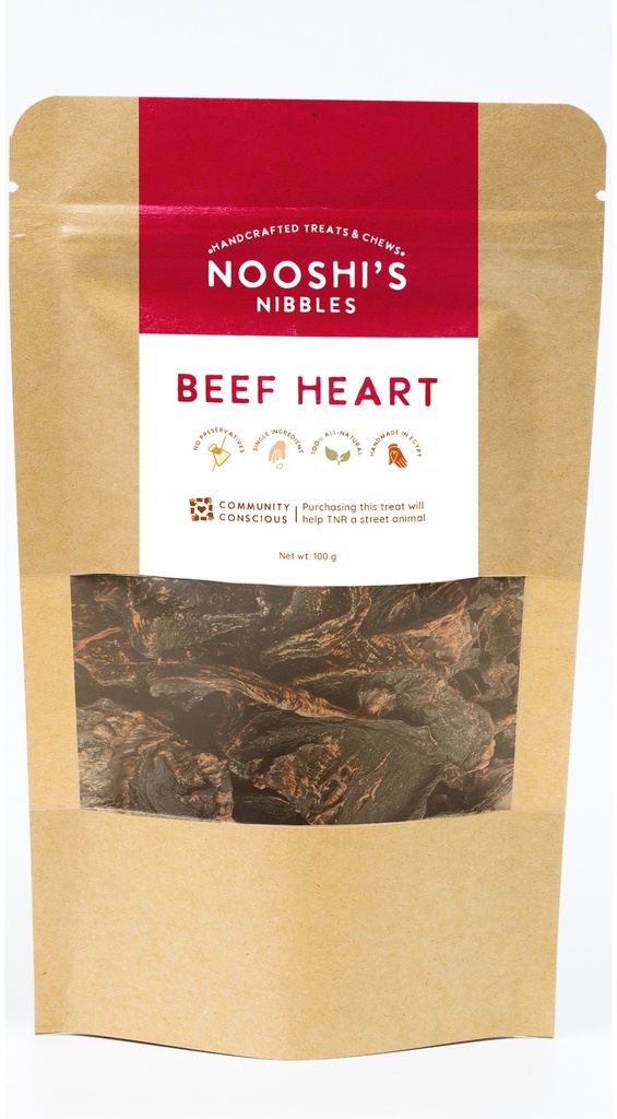 Nooshi's Beef Heart Treats for Dogs – High Protein Natural Snack (100g)