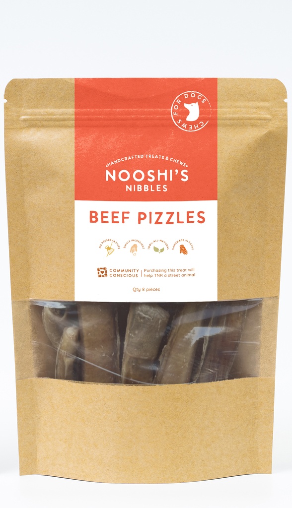 Nooshi's Beef Pizzles Small 8 pieces 