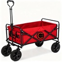 Folding Wagon, Portable with W Heels, 80kg, Pet Transport Wagon, Wide, 360 Wheels, Outdoor & Shopping