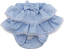 Reusable Skirt Diaper Pad forX Small Dogs & Cats – Adjustable Pet Diaper Cover with Cute Ruffled Design - XSmall (Blue & White)