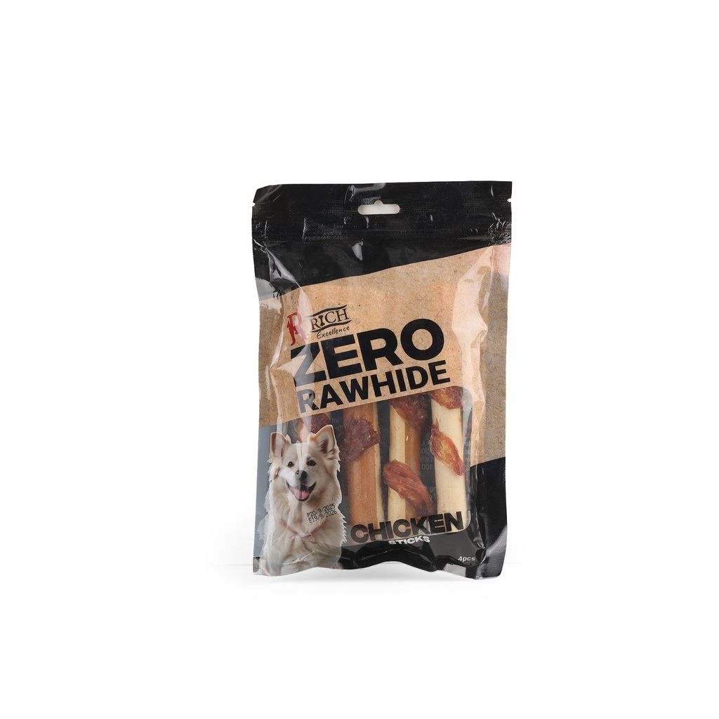 Rich Excellence Zero Rawhide Chicken Sticks 4 Pcs with Wrapped Chicken
