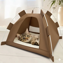 Foldable Cat & Small Dog Tent Bed – 30×30 cm | Portable Indoor & Outdoor Pet House - Small