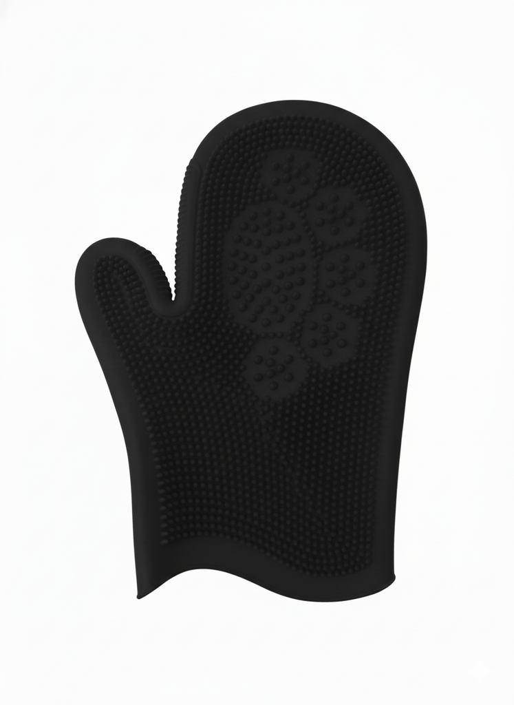 Silicone Pet Grooming Glove for Dogs & Cats – Bath Brush, Hair Removal & Massage Mitt