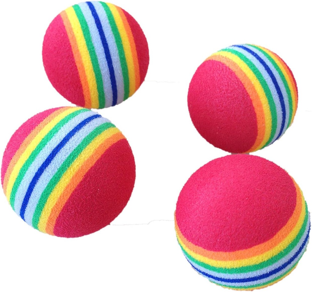 Nunbell Cat Toys Colorful Foam Balls Lightweight and Soft Kitten Toys - 4 Balls