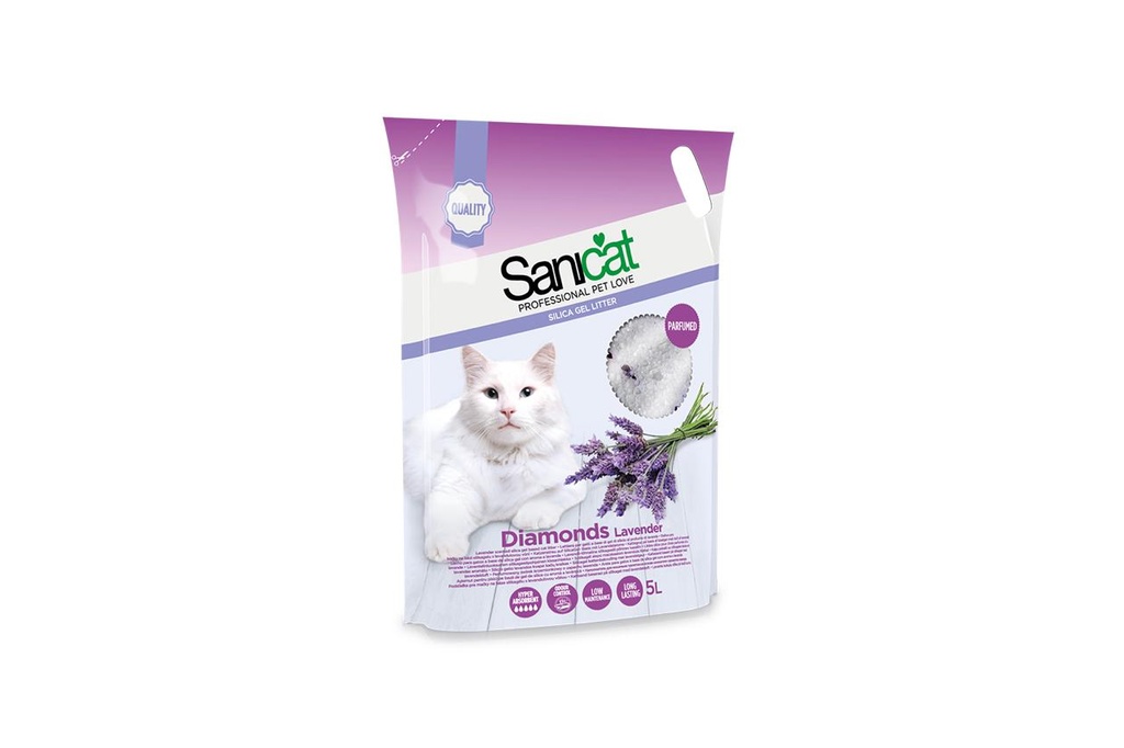 Sanicat Diamonds Lavender Crystals Cat Litter 5 L