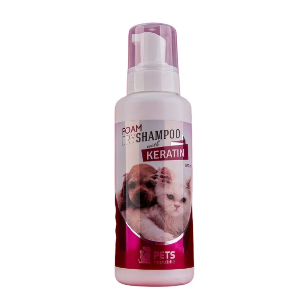 Pets Republic Foam Dry Shampoo with Keratin 520 ml