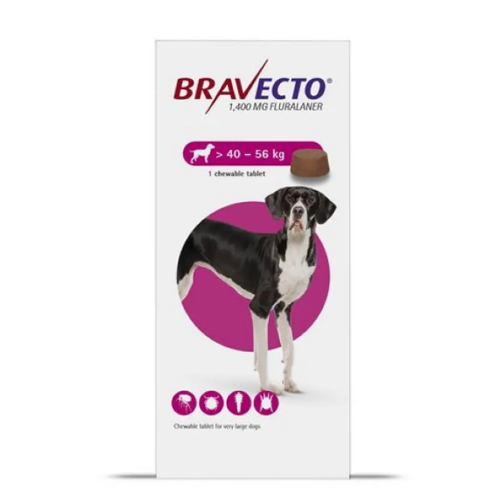 Bravecto Chewable Tablet For  Very Large Dogs 40 - 56 Kg - 1 Tablet