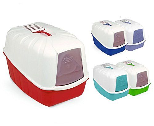  Komoda Cat Litter Box with Roof and Flap + Filter 54X39X40 cm Different Colours 