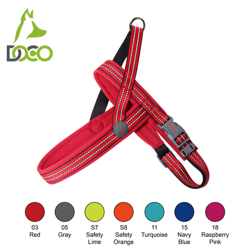 Doco Vario Neoprene Dog Harness Reflective M/L ( 2.5 x 60*64-80cm)