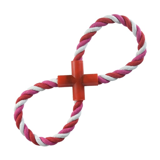 [1104] MF Figure 8 Rope Dog Toy 25cm Multi-Color