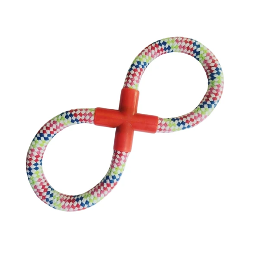 [1132] MF Figure 8 Rope Dog Toy 27cm Multi-Color