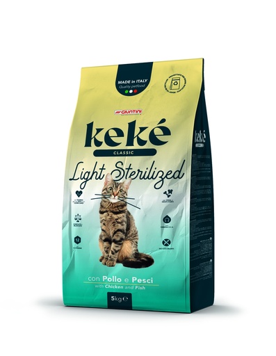 [1242] Keke Classic Light Sterilized Adult Cat Dry Food 5 Kg