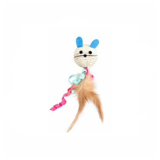 [2556] Naomi Cat Scratching Ball With Feather (YT110432)