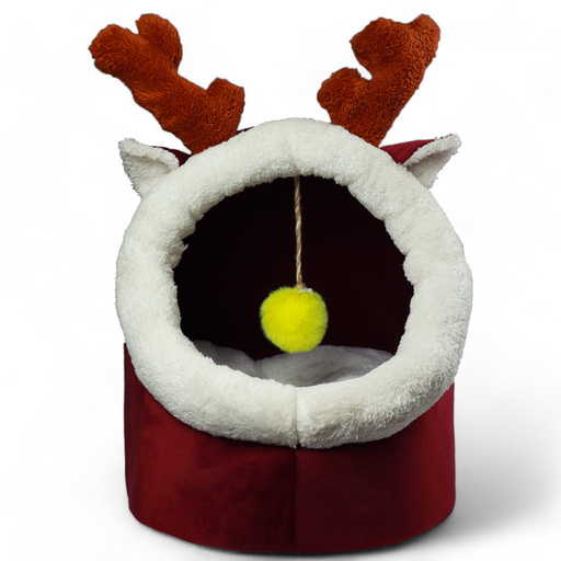 [6648] Petmoda Cat House Bed 50cm - Gazelle Shape - Red