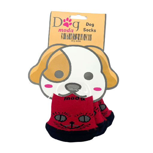 [6766] Petmoda Dog Socks XS - Red Face