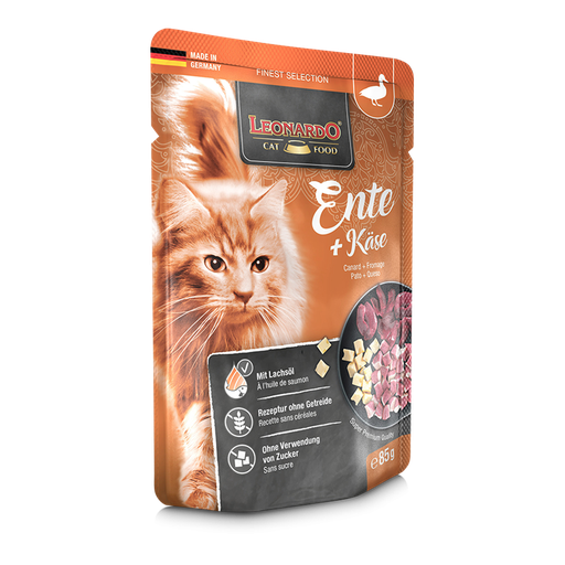 [6442] Leonardo Duck + Cheese Adult Cat Wet Food Pouch 85g