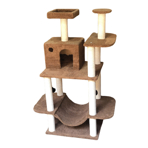 [1742] Caty Large Cat Scratcher 57 X 47 X 120 cm - Brown