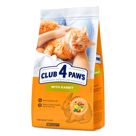 CLUB 4 PAWS Premium With Rabbit Adult Cats Dry Food