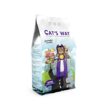 Cat’s Way White Bentonite Clumping Cat Litter Lavender Scented