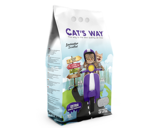 Cat’s Way White Bentonite Clumping Cat Litter Lavender Scented