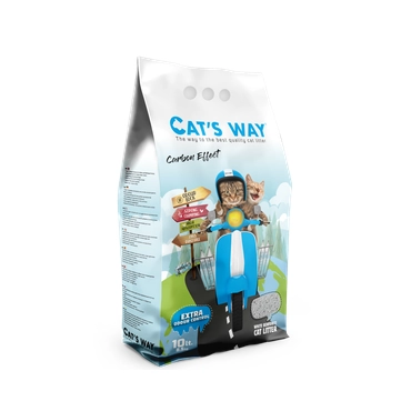 Cat’s Way White Bentonite Clumping Cat Litter Carbon Effect