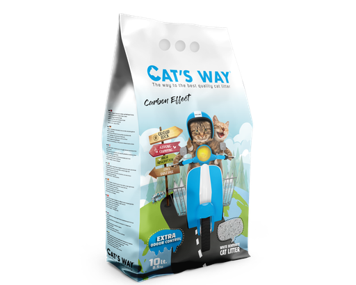 Cat’s Way White Bentonite Clumping Cat Litter Carbon Effect