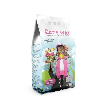 Cat’s Way White Bentonite Clumping Cat Litter Baby Powder Scented