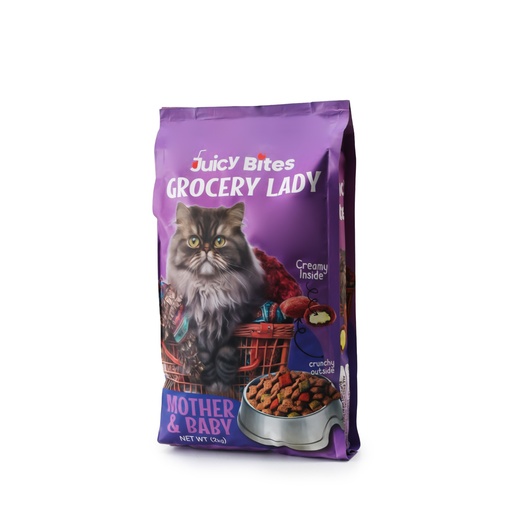 [2906] Juicy Bites Grocery Lady Mother & Baby Cat Dry Food 2Kg 