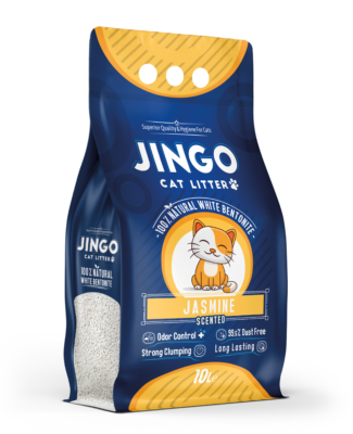 Jingo 100% Natural White Bentonite Clumping Cat Litter Jasmine Scented