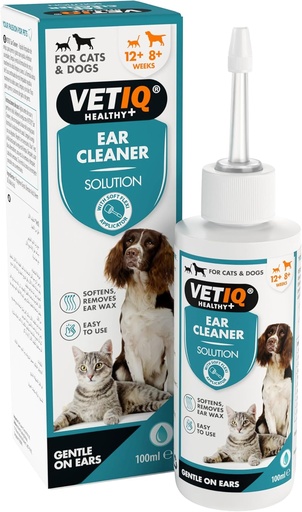 VETIQ® Ear Cleaner Solution for Cats & Dogs 100ml