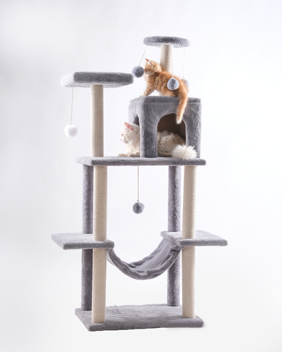 Cat House Large Multi-Level Tree Tower with Condo, Hammock, Scratching Posts & Toys