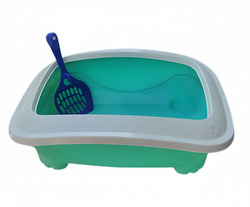 Paws Legs Cat Litter Box With Frame & Scoop 43x36x15 cm