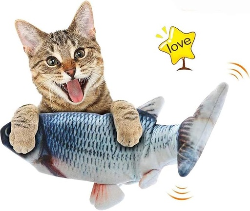 Rechargeable Interactive Flopping Fish Cat Toy – Realistic Moving Plush for Cats and Kittens